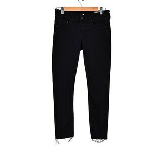 Rag & Bone‎ Skinny Crop Jean Liberty Wash Black Size 26 Stretch Capri Denim